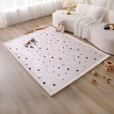 Babyspeelmat 150x200 cm Confetti Koraalfluweel Traagschuim | 34% Korting