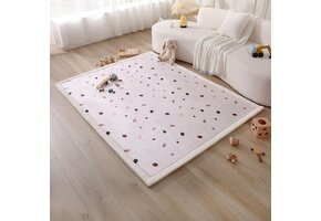 Babyspeelmat 150x200 cm Confetti Koraalfluweel Traagschuim - 41% Korting