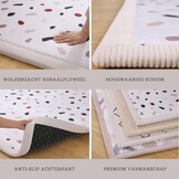 Babyspeelmat 150x200 cm Confetti Koraalfluweel Traagschuim | 34% Korting