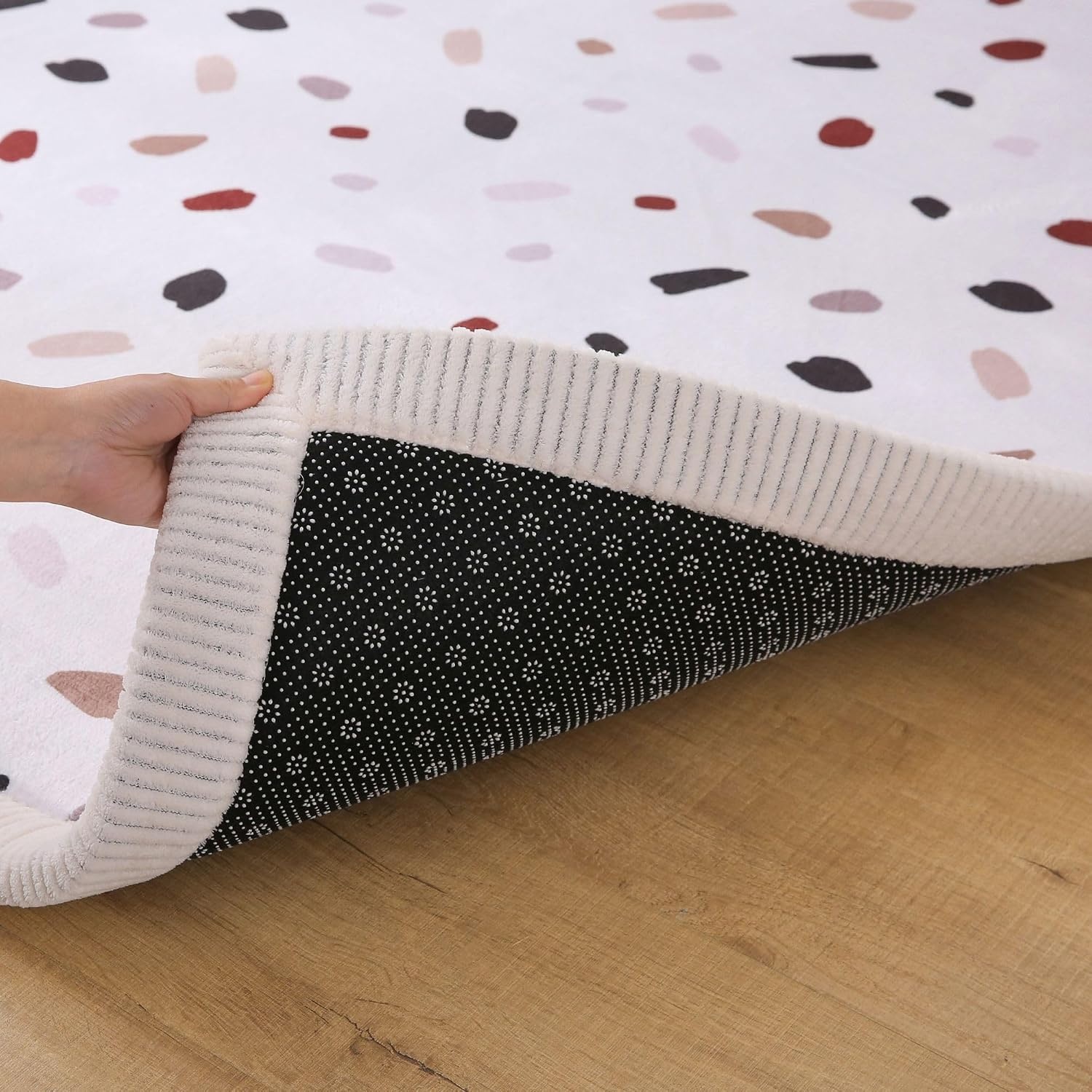 Babyspeelmat 150x200 cm Confetti Koraalfluweel Traagschuim | 34% Korting