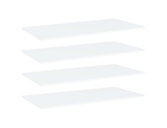 vidaXL Wandschappen 4 st 80x20x1,5 cm bewerkt hout wit 34% korting