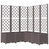 Plantenbak met latwerk 120x120x136 cm Polypropeen Bruin - 54% Korting!