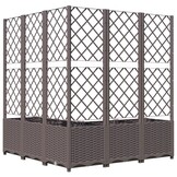 Plantenbak met latwerk 120x120x136 cm Polypropeen Bruin - 54% Korting!