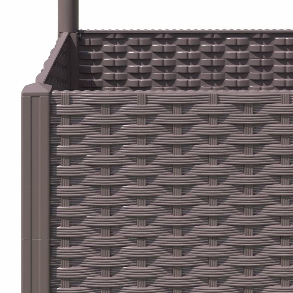 Plantenbak met latwerk 120x120x136 cm Polypropeen Bruin - 54% Korting!