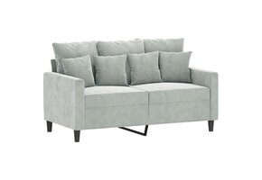 vidaXL 2-zitsbank 120 cm fluweel lichtgrijs - 50% Korting
