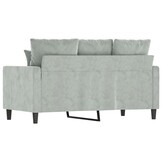 VidaXL Tweezitsbank 120 cm Fluweel Lichtgrijs - 35% Korting