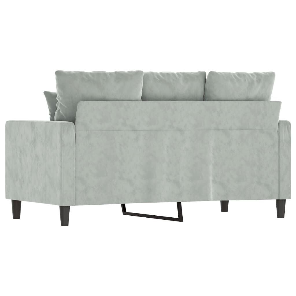 VidaXL Tweezitsbank 120 cm Fluweel Lichtgrijs - 35% Korting