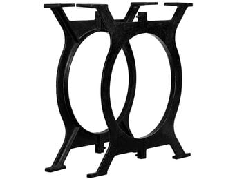 vidaXL Eettafelpoten 2 st Gietijzer O-frame Zwart 35% Korting