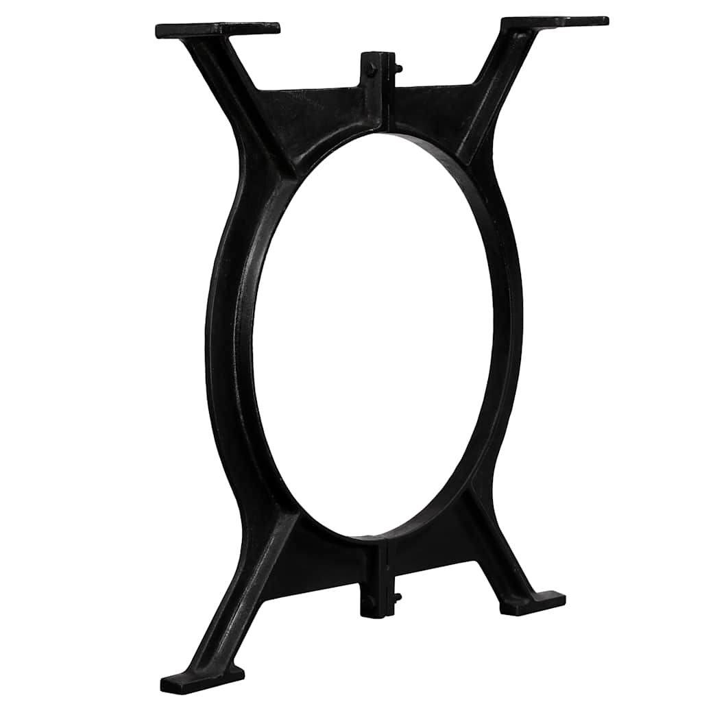 vidaXL Eettafelpoten 2 st Gietijzer O-frame Zwart 35% Korting