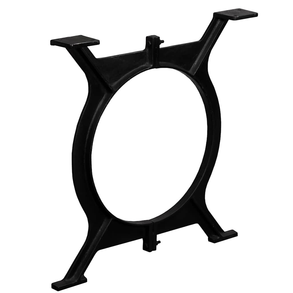 vidaXL Eettafelpoten 2 st Gietijzer O-frame Zwart 35% Korting