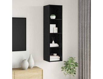 TV-meubel Zwart Eiken 37x37x142,5 cm - 34% Korting!