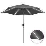Antraciete Parasol met LED-verlichting 300cm - 35% Korting