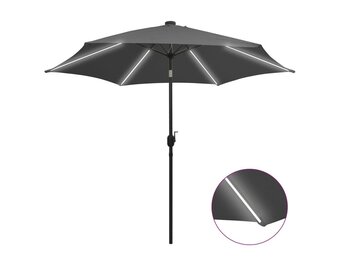 Antraciete Parasol met LED-verlichting 300cm - 35% Korting