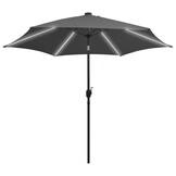 Antraciete Parasol met LED-verlichting 300cm - 35% Korting