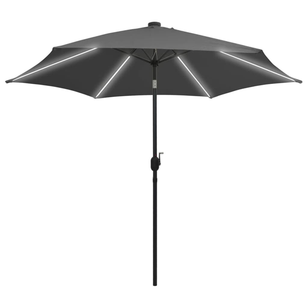 Antraciete Parasol met LED-verlichting 300cm - 35% Korting