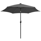 Antraciete Parasol met LED-verlichting 300cm - 35% Korting