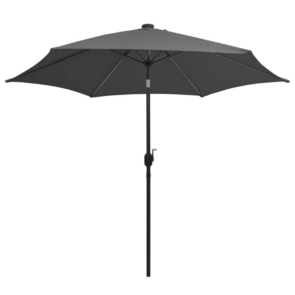 Antraciete Parasol met LED-verlichting 300cm - 35% Korting