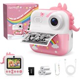 Roze Digitale Instant Camera voor Kinderen - 48MP, 1080p Video, 58% Korting