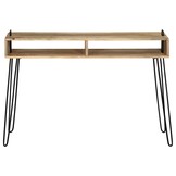 Wandtafel Massief Mangohout Staal 115x35x76 cm - 34% Korting