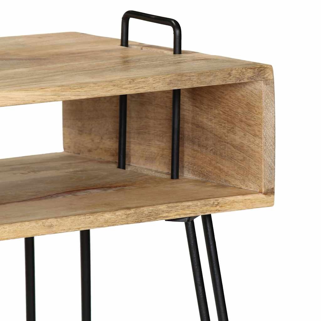 Wandtafel Massief Mangohout Staal 115x35x76 cm - 34% Korting