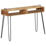 Wandtafel Massief Mangohout Staal 115x35x76 cm - 34% Korting