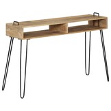Wandtafel Massief Mangohout Staal 115x35x76 cm - 34% Korting