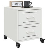 vidaXL Nachtkastjes Staal Wit 2 stuks - 34% Korting