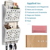 Rustieke Sleutelhouder & Postsorteerder met 3 Haken - 51% Korting!
