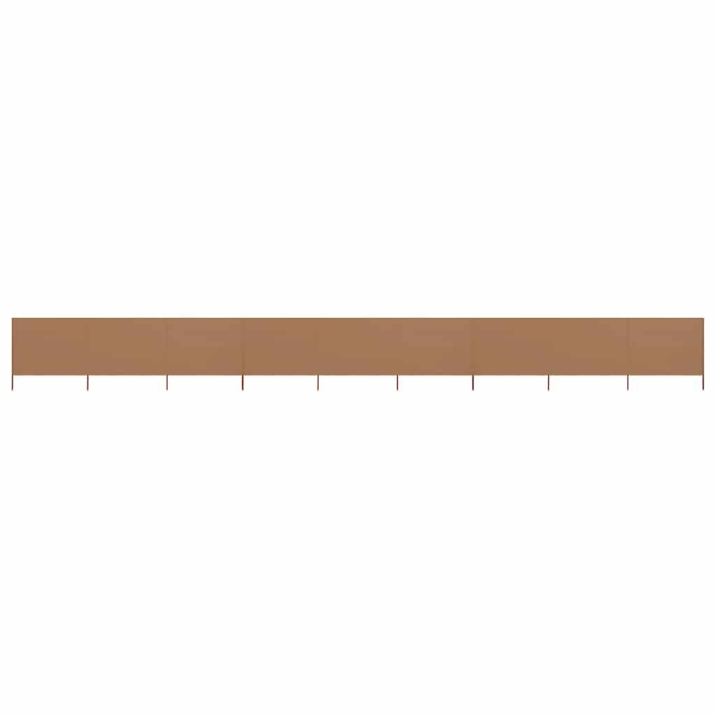 VidaXL Windscherm 9-Panels Taupe 1200x120 cm - 34% Korting!