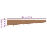 VidaXL Windscherm 9-Panels Taupe 1200x120 cm - 34% Korting!