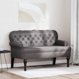 Chesterfield Bank Grijs Nep Leer 119,5 cm - 35% Korting