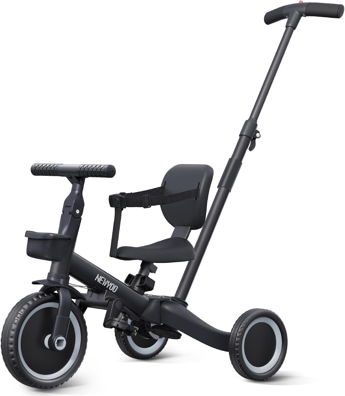 Driewieler Loopfiets 5-in-1 Zwart - 34% Korting