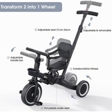 Driewieler Loopfiets 5-in-1 Zwart - 34% Korting