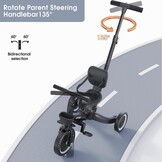 Driewieler Loopfiets 5-in-1 Zwart - 34% Korting