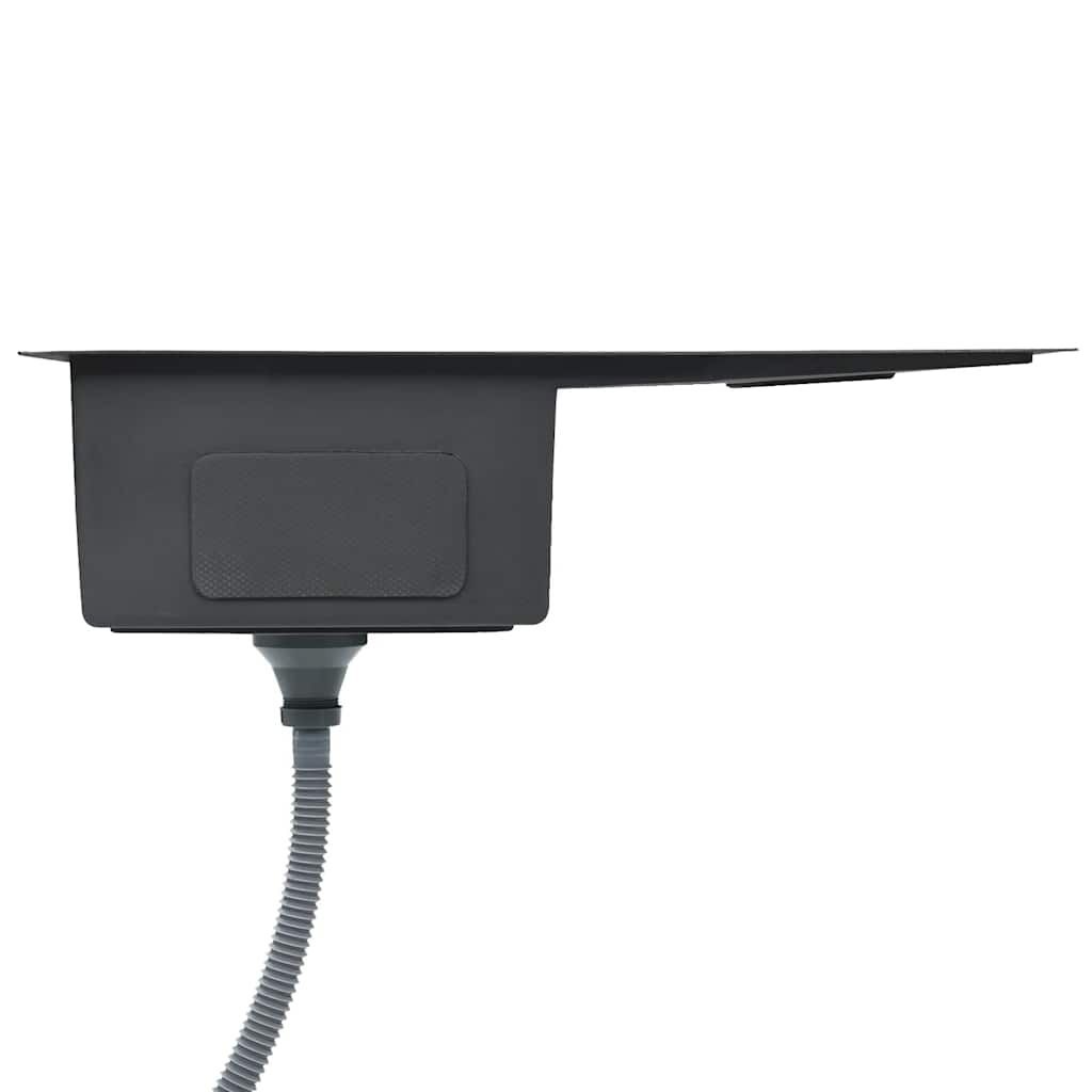 RVS Spoelbak met Afdruiprek - Handgemaakt, 87cm - 35% Korting