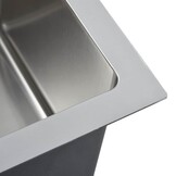 RVS Spoelbak met Afdruiprek - Handgemaakt, 87cm - 35% Korting