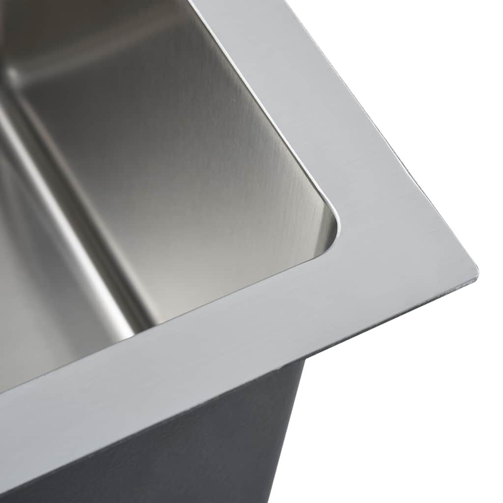 RVS Spoelbak met Afdruiprek - Handgemaakt, 87cm - 35% Korting