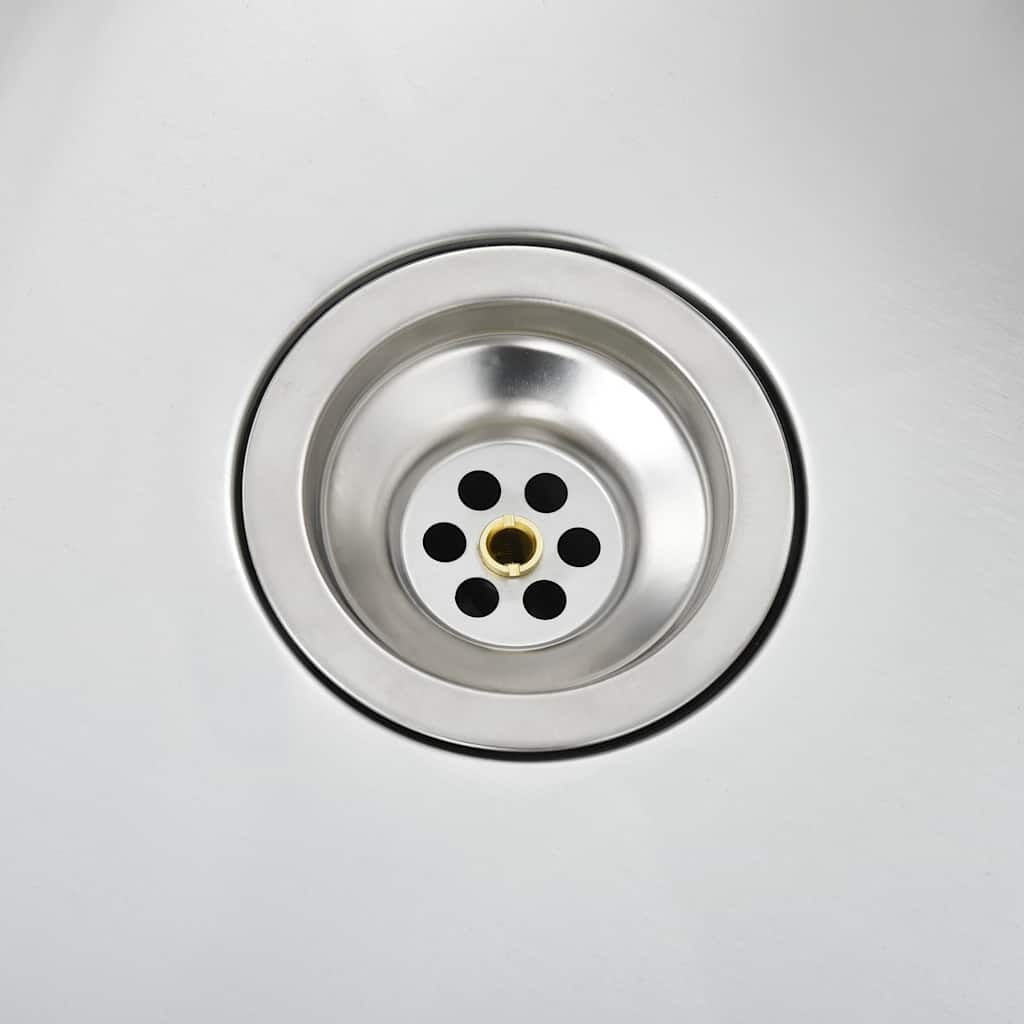 RVS Spoelbak met Afdruiprek - Handgemaakt, 87cm - 35% Korting
