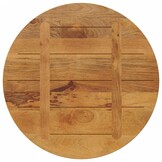 Rond Tafelblad Mangohout Eikenkleur 70x3,8 cm (35% Korting)