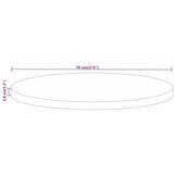 Rond Tafelblad Mangohout Eikenkleur 70x3,8 cm (35% Korting)