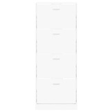 VidaXL Schoenenkast Wit Bewerkt Hout - 59x17x150 cm - 35% Korting