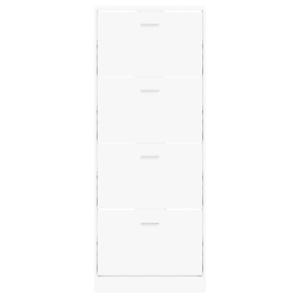 VidaXL Schoenenkast Wit Bewerkt Hout - 59x17x150 cm - 35% Korting
