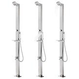 vidaXL Buitendouche RVS 220 cm met Hoofd- & Handdouche
