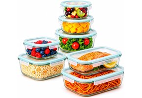 Glazen Voedselcontainers Set van 7 (14-delig) - 35% Korting
