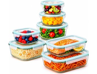 Set van 7 Glazen Voedselcontainers - 28% Korting!