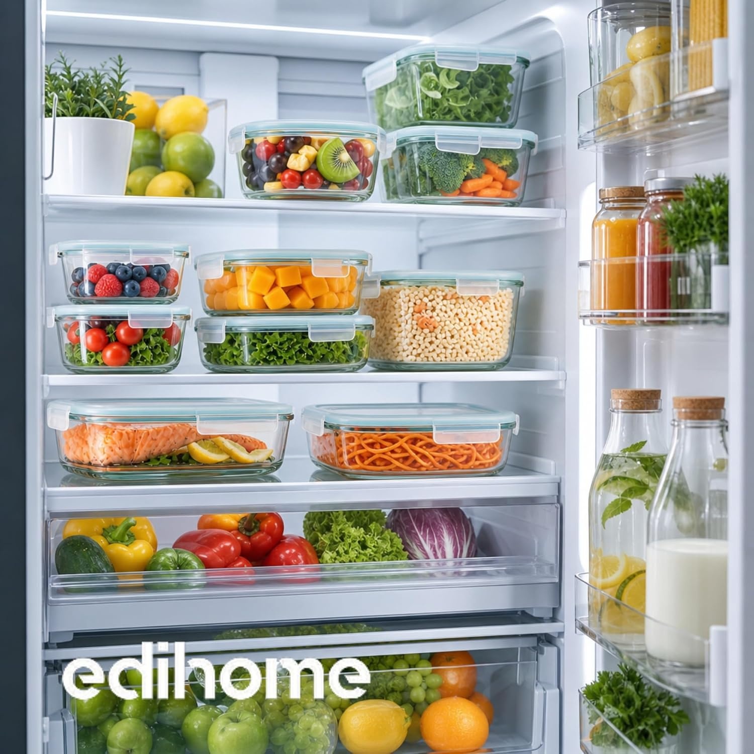 Set van 7 Glazen Voedselcontainers - 28% Korting!