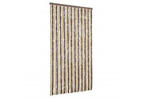 Vliegengordijn 100x200 cm Chenille Donkerbruin/Beige - 40% Korting