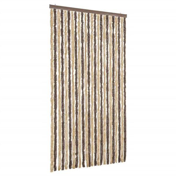 Vliegengordijn 100x200 cm Chenille Donkerbruin/Beige (34% Korting)