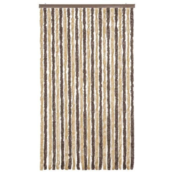 Vliegengordijn 100x200 cm Chenille Donkerbruin/Beige (34% Korting)