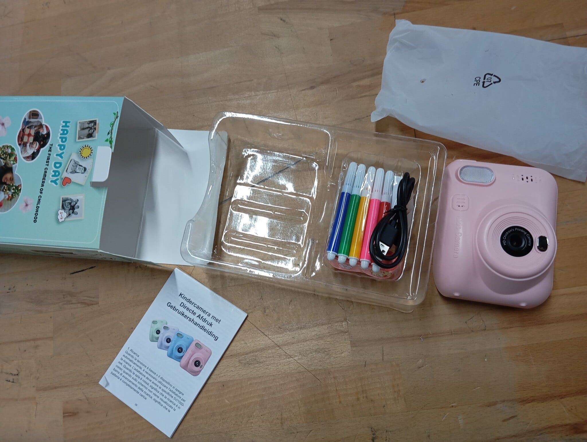Kindercamera met Printer, Roze - 58% Korting
